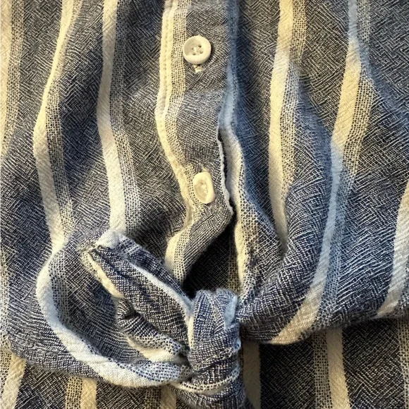 Cloth & Stone Anthropologie denim striped blouse small - Picture 6 of 6